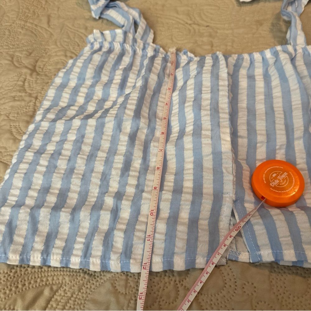 Blue and White Striped Two-Piece PJs - Picture 10 of 10